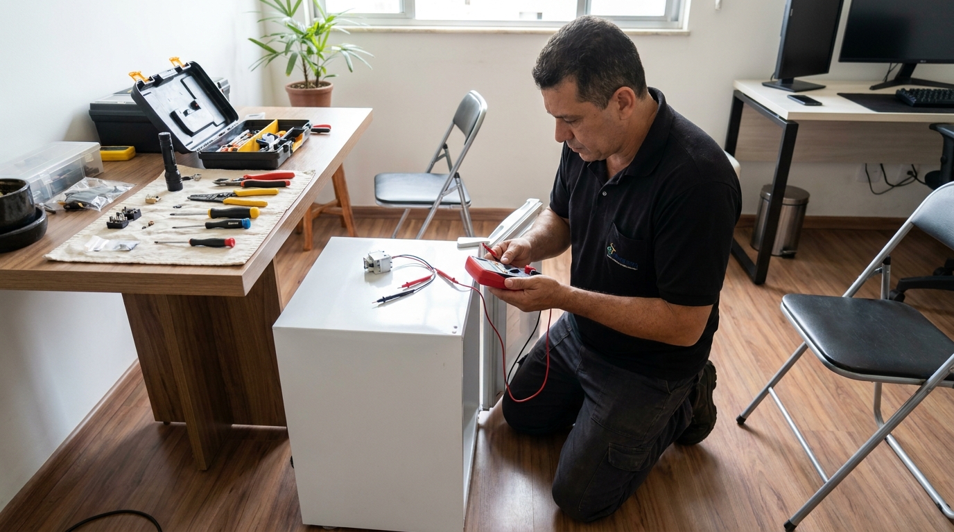 Reparo da placa eletrônica de frigobar em Aparecida de Goiânia‑GO